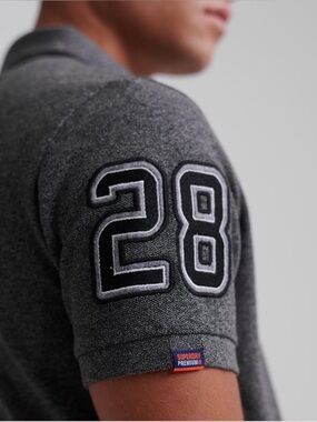 NWT Superdry Men's Charcoal Grey Polo Shirt